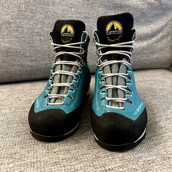 EUC La Sportiva Trango Tower GTX Womens 7.5 Mountaineering Boots GoreTex Emerald - Picture 10 of 16
